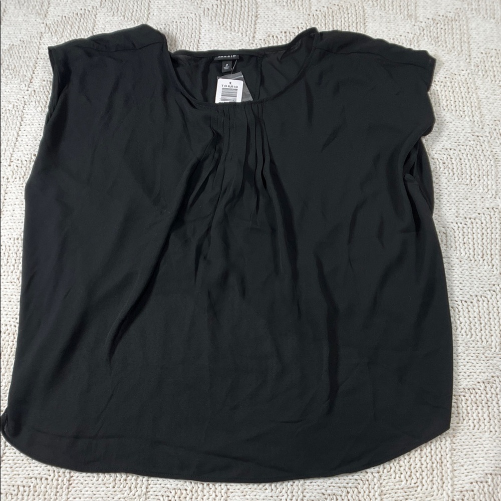 Torrid Georgette Dolman Sleeveless Crop Top